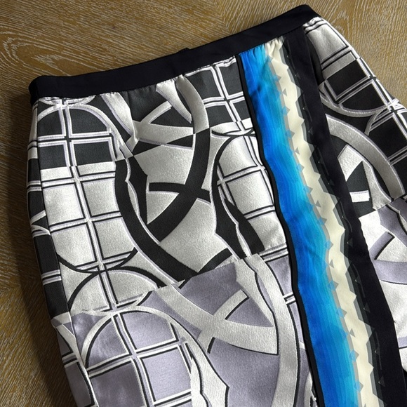 Peter Pilotto Black and White Asymmetrical Midi Skirt 12 - Picture 7 of 12